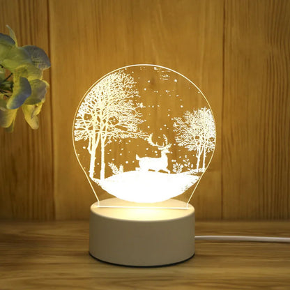 3D LED Acrylic Night Lamp - Romantic Love Design for Kids & Home Decor - zyntrixe