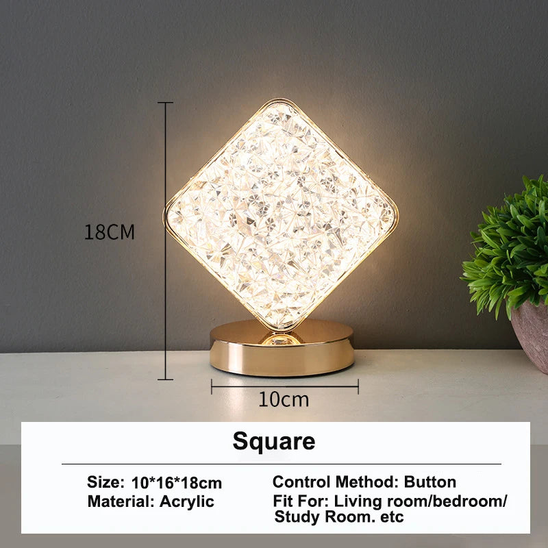 Lámpara Luna Cristal 3D LED