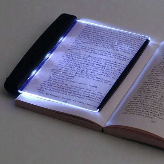 1 PCS Rechargeable Flat LED Book Light For Reading In Bed Ultra Thin Wireless Bookmark Lamp Panel For Night Use Page Illuminator - zyntrixe
