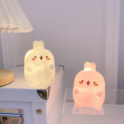 Lámpara de Mesa LED Diseño Conejo - Luz Nocturna Decorativa para Dormitorio