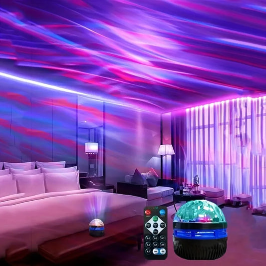 LED Starry Night Sky Projector Aurora USB Remote Control RGB Galaxy Light 7 Modes for Home Bedroom Game Room Party Decoration - zyntrixe