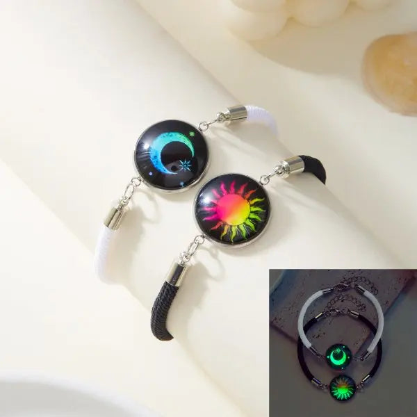 Luminous Sun & Moon Couple Bracelets - Matching His & Hers Jewelry Set - zyntrixe