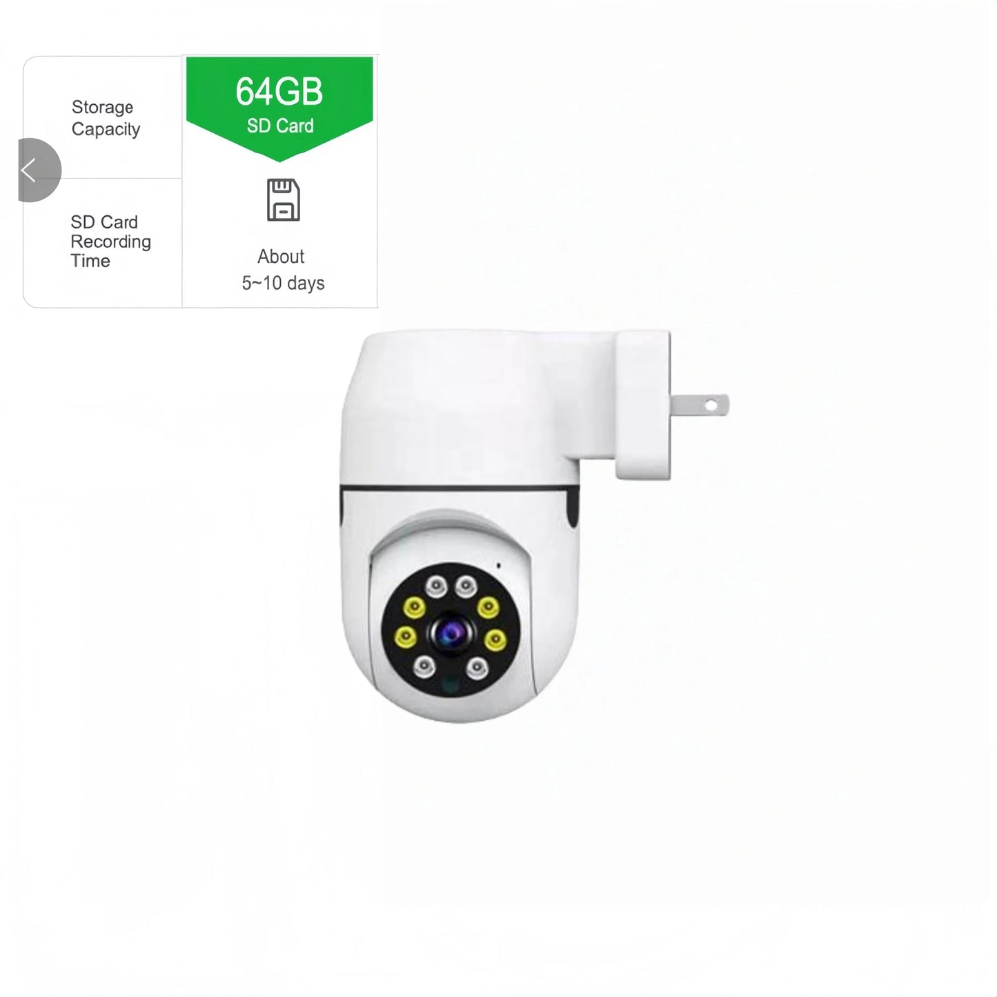 Cámara Seguridad WiFi 360° 2MP Visión Nocturna Smart