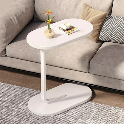 Modern C-Shape Side Table - Movable Sofa Coffee Table - zyntrixe