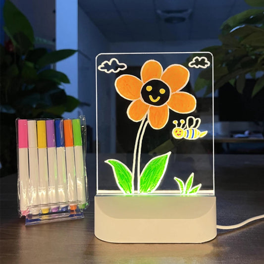 LED Acrylic Message Board - Erasable USB Drawing Board Night Light - zyntrixe