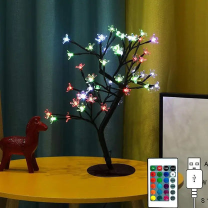Lámpara Bonsai Cerezo LED 43cm USB