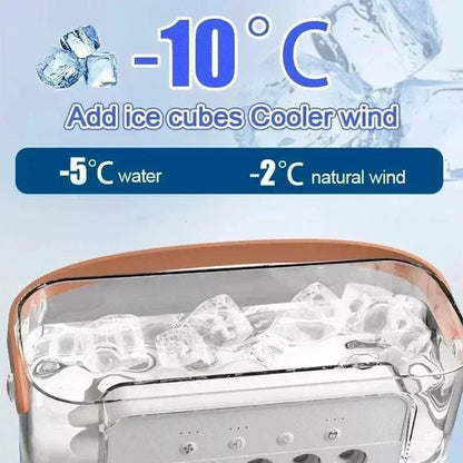 Ventilador 3 en 1 con Aire Acondicionado - Mini Enfriador Humidificador Luz LED