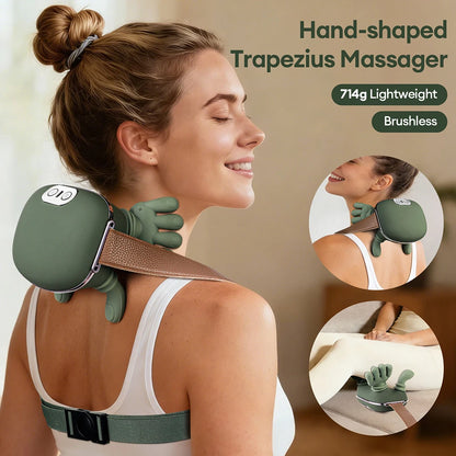 4D Bionic Finger Neck Shoulder Massager Wireless Neck Cervical Trapezius Kneading Massage Shawl Brushless Motor Neck masajeador - zyntrixe