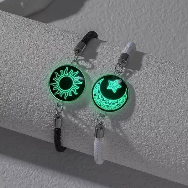 Luminous Sun & Moon Couple Bracelets - Matching His & Hers Jewelry Set - zyntrixe