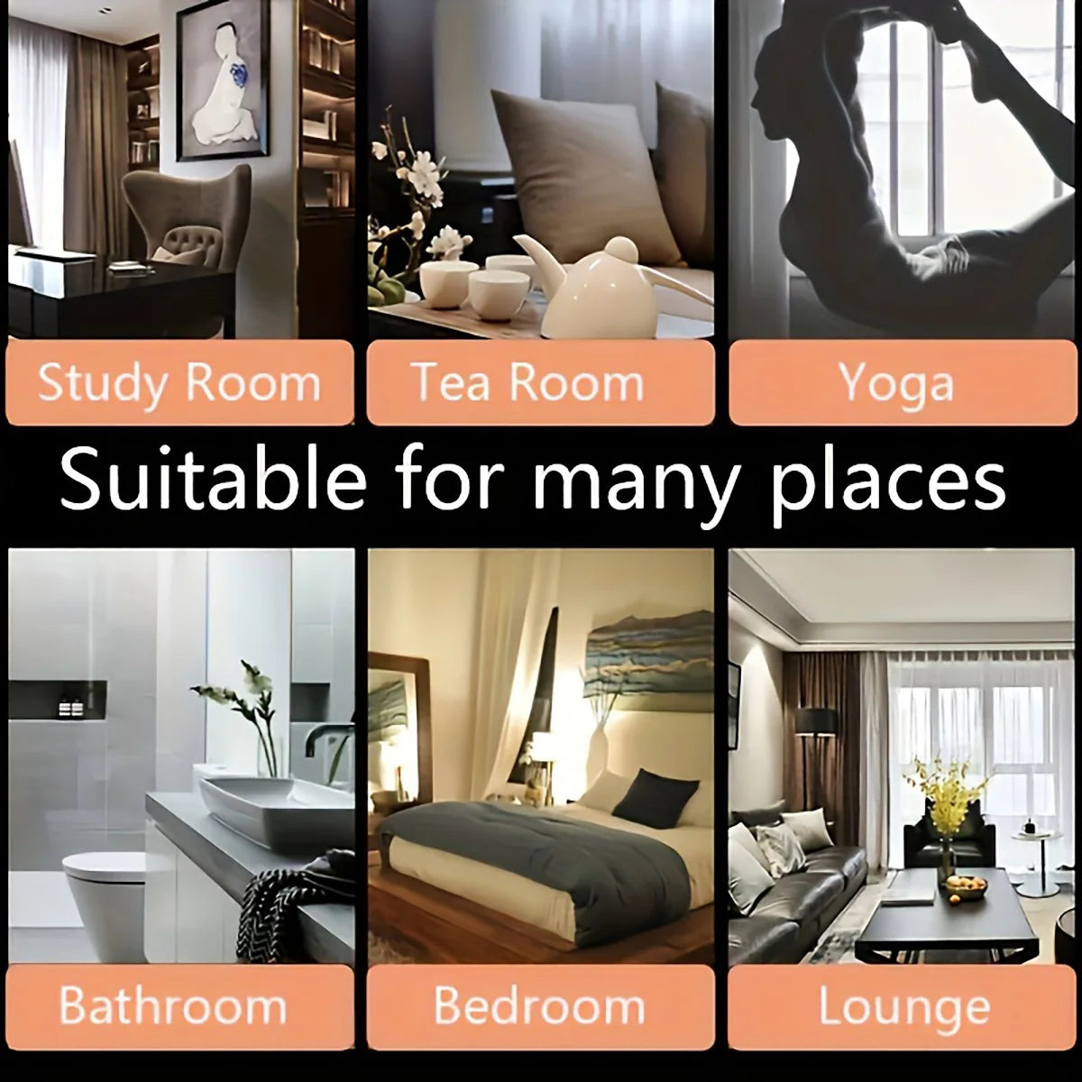 1pc Mountains River Waterfall Reflux Incense Burner Fountain Backflow Aroma Smoke Censer Holder Home Crafts +60 Incense Cones