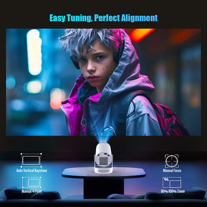 Magcubic HY300 Pro+ Android 14 Projector - 8000 Lumens 720P Portable Home Cinema