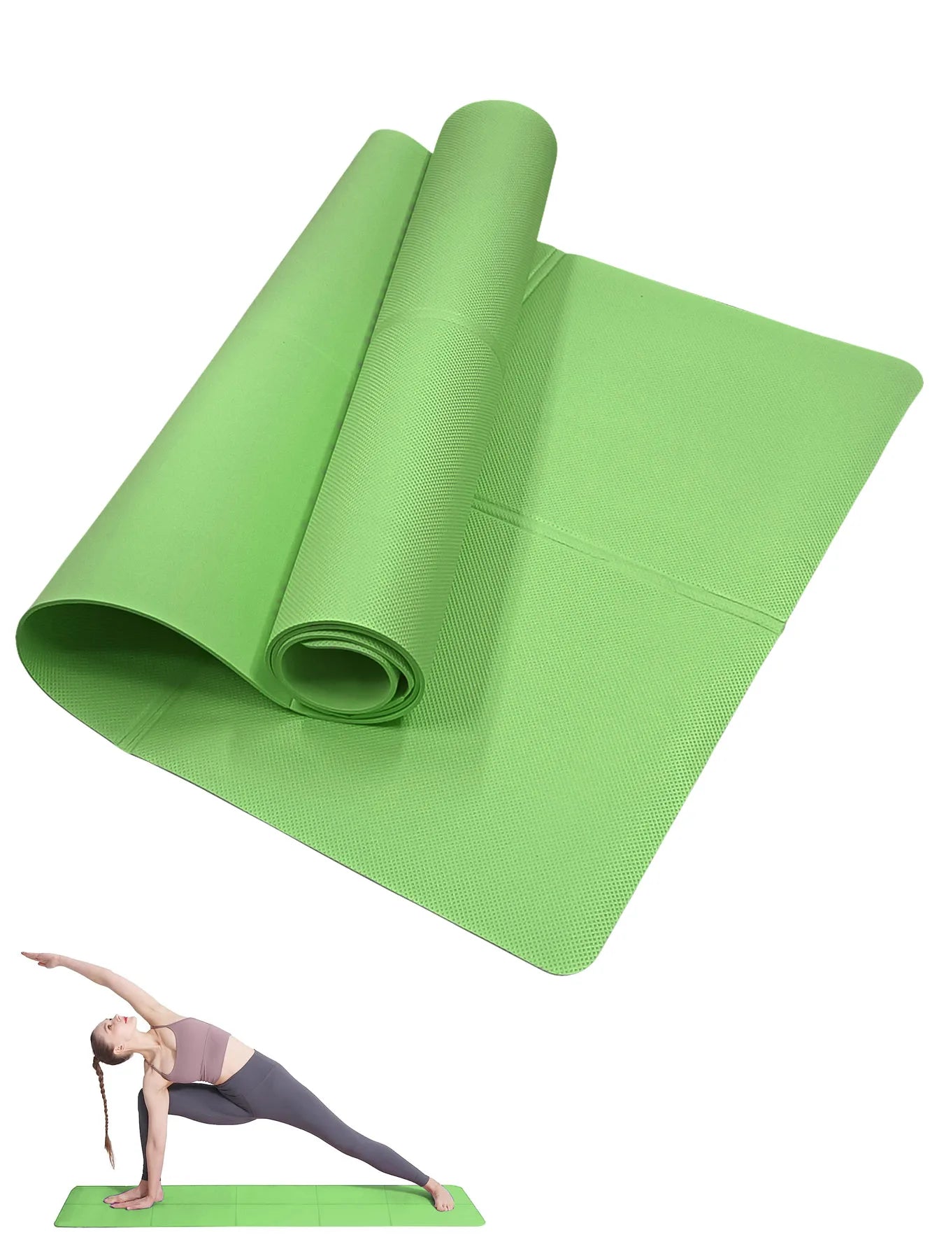 Esterilla de Yoga Antideslizante 3/4/6mm - Colchoneta Fitness Pilates para Casa y Gimnasio - zyntrixe