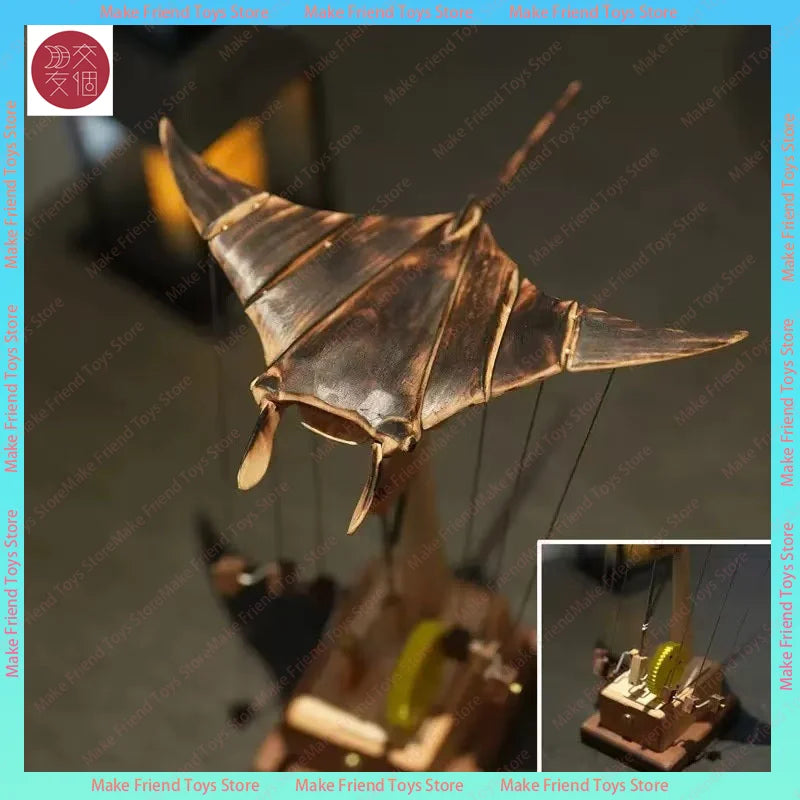 Mantarraya Biónica Eléctrica de Madera - Ornamento Decorativo Hecho a Mano