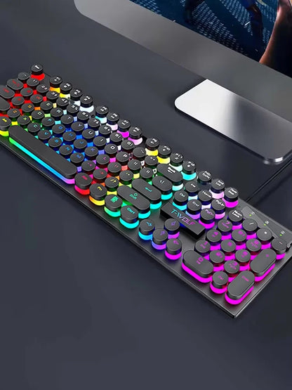 Teclado Mecánico Gaming RGB 104 Teclas USB Retroiluminado