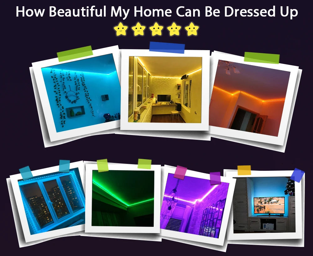 LED Strip Lights RGB 3535 ,5V 1M-30M,16 million colors, RGB , Led Strip Lighting Music Sync, Color Changing for Party Home - zyntrixe