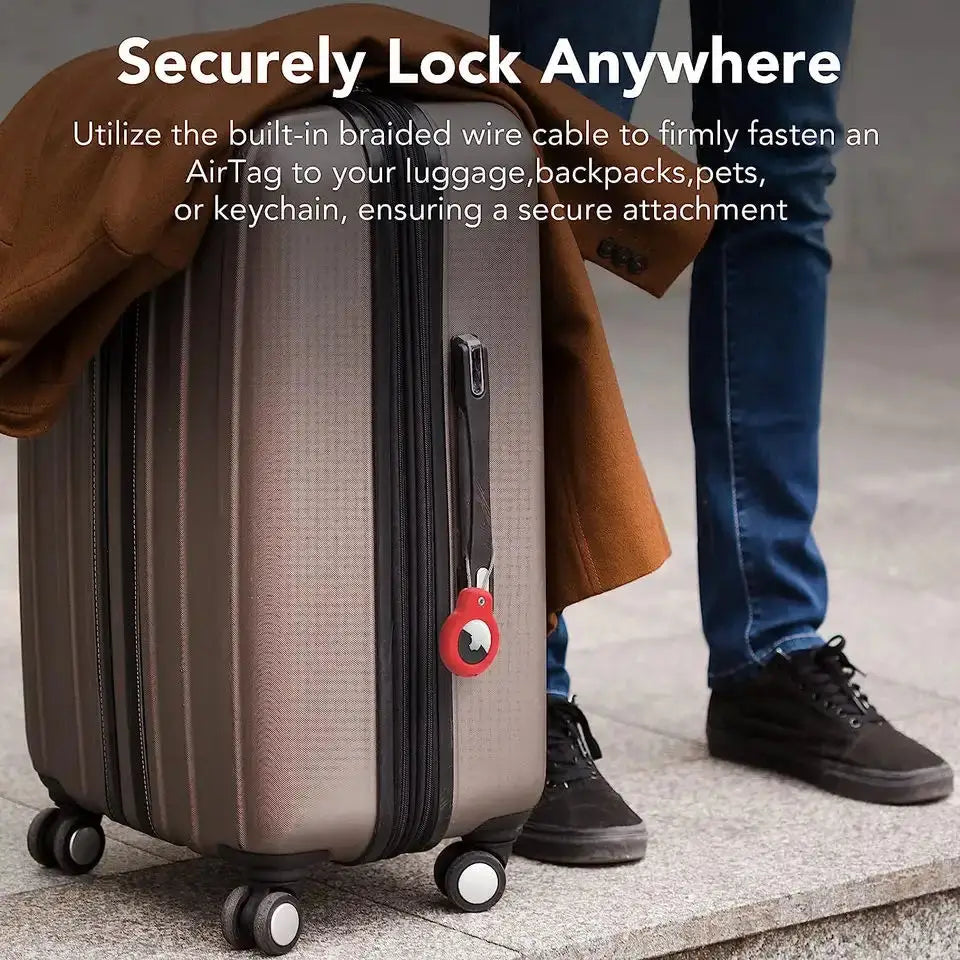 Soporte Seguro para Apple AirTag con Cable - Llavero Protector Antipérdida - zyntrixe