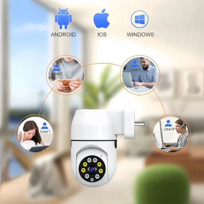 Cámara Seguridad WiFi 360° 2MP Visión Nocturna Smart