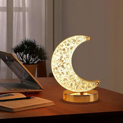 Lámpara Luna Cristal 3D LED