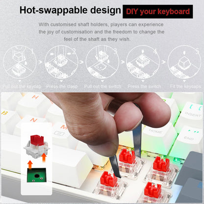 E-YOOSO Z686 RGB Mechanical Gaming Keyboard - 68 Keys - Hot Swap Red Switch - zyntrixe