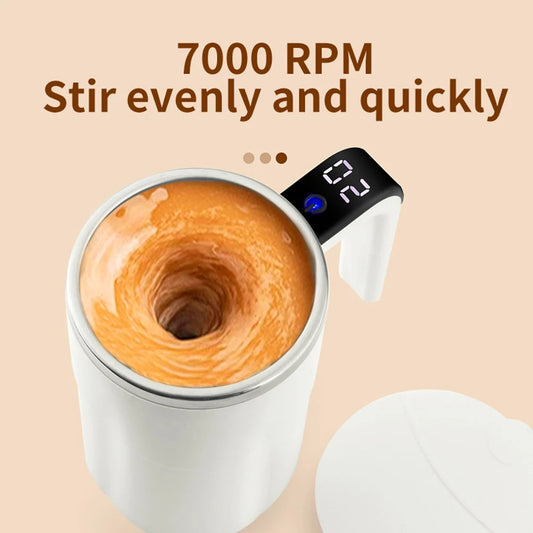 Electric Self-Stirring Mug 380ml - Rechargeable with Temperature Sensor - zyntrixe