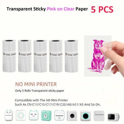 Mini Impresora Térmica Portátil Bluetooth 57mm - Sin Tinta Stickers Fotos DIY