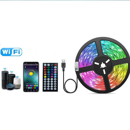 LED Strip Lights RGB 3535 ,5V 1M-30M,16 million colors, RGB , Led Strip Lighting Music Sync, Color Changing for Party Home - zyntrixe