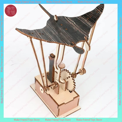 Mantarraya Biónica Eléctrica de Madera - Ornamento Decorativo Hecho a Mano