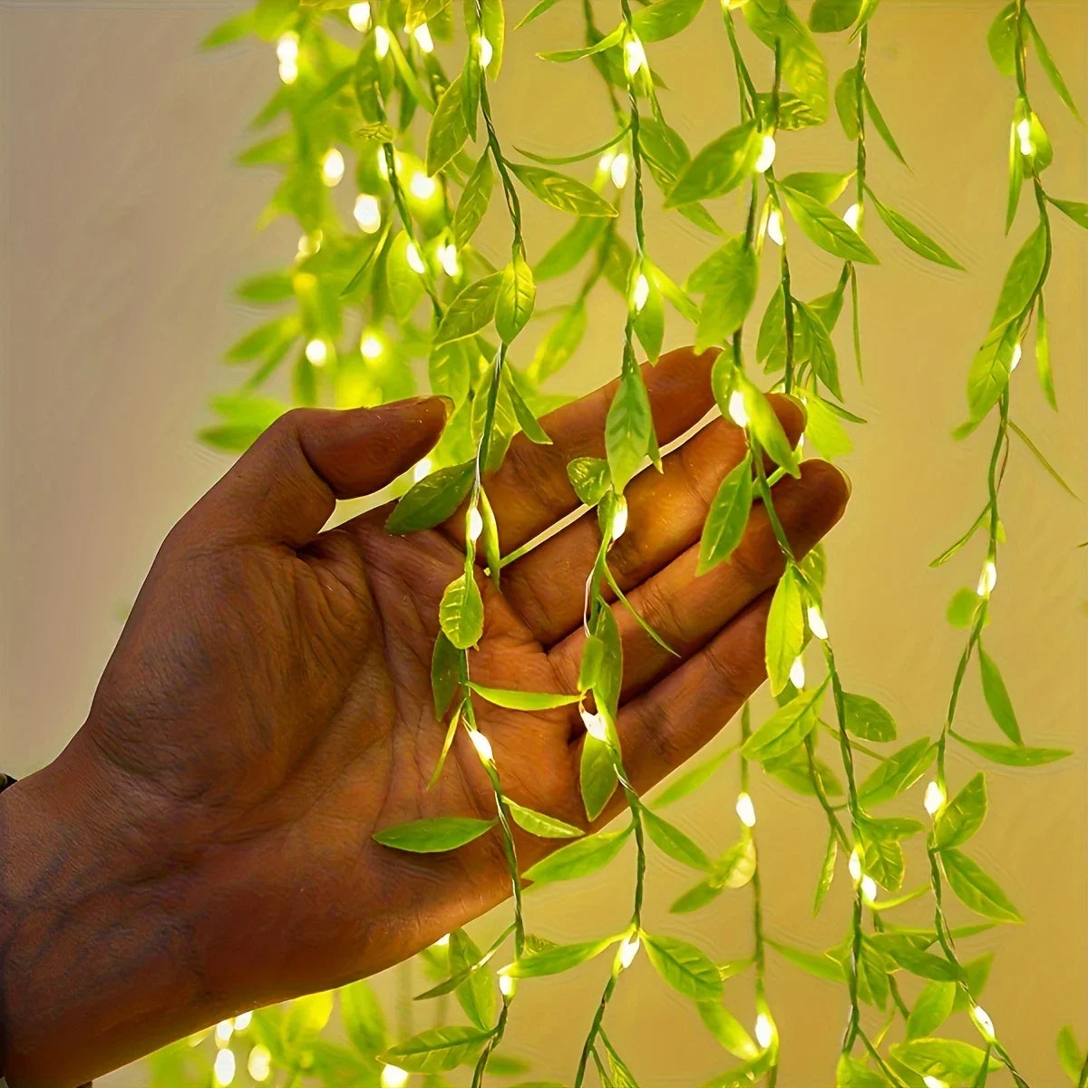 Guirnalda LED Hojas Sauce 2M Boho