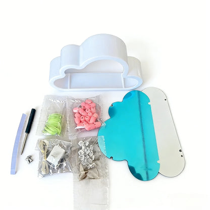 DIY Cloud Mirror Tulip Lamp - Glass Night Light with Photo Frame - zyntrixe