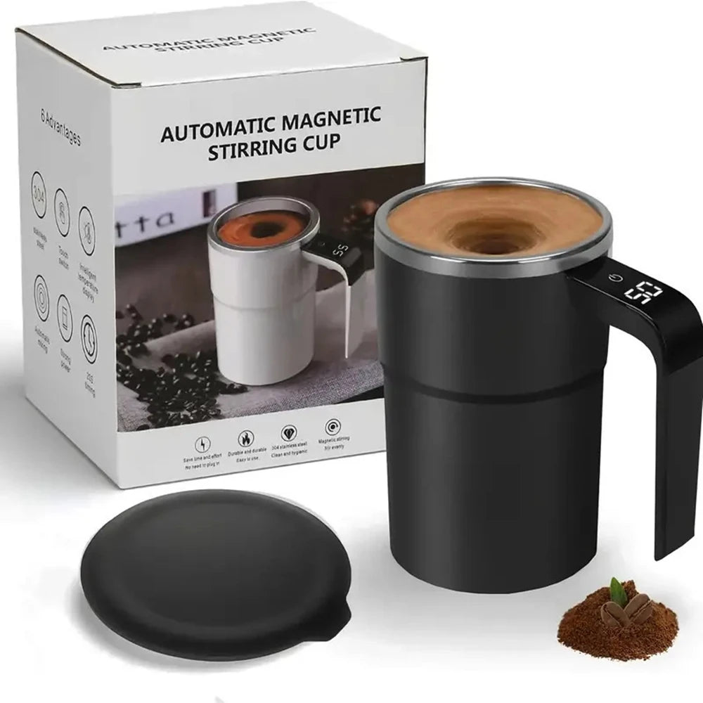 Electric Self-Stirring Mug 380ml - Rechargeable with Temperature Sensor - zyntrixe