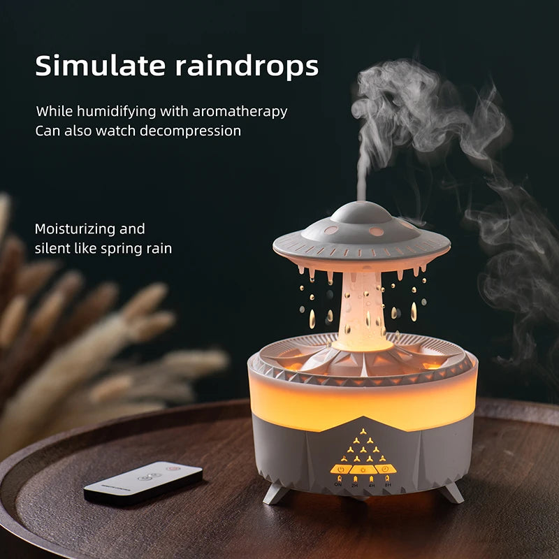 UFO Raindrop Humidifier - USB Aromatherapy Diffuser with LED Lights - zyntrixe
