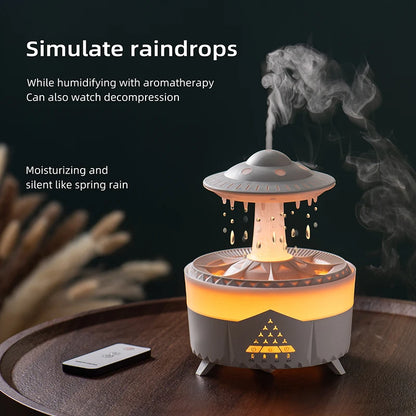 UFO Raindrop Humidifier - USB Aromatherapy Diffuser with LED Lights - zyntrixe