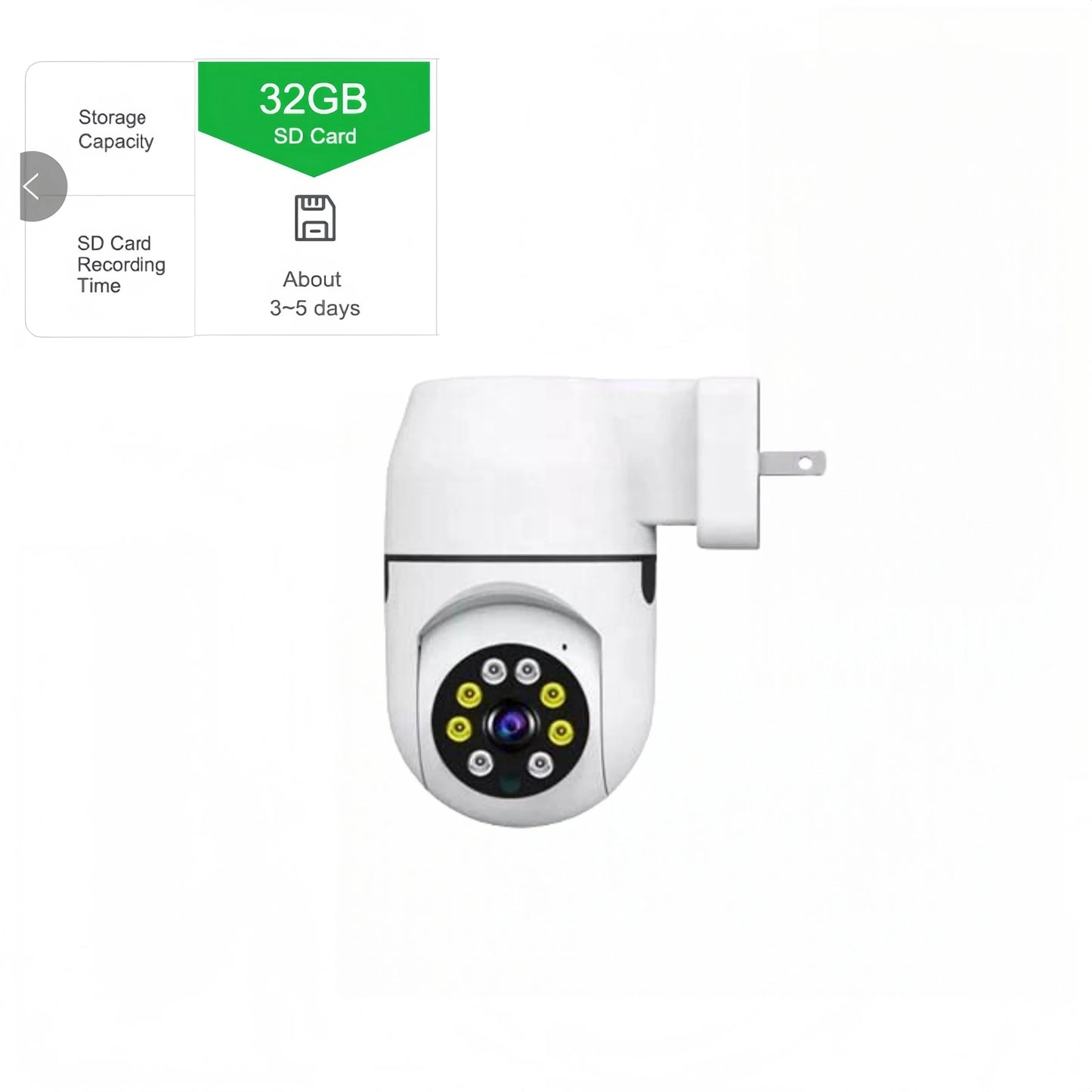 Cámara Seguridad WiFi 360° 2MP Visión Nocturna Smart