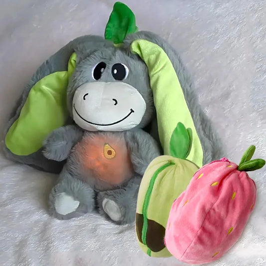 Peluche Burro Fresa Respiración 30cm
