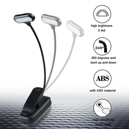 Mini Lámpara Libro LED Clip Lectura