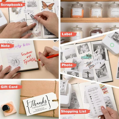 Mini Impresora Térmica Portátil Bluetooth 57mm - Sin Tinta Stickers Fotos DIY