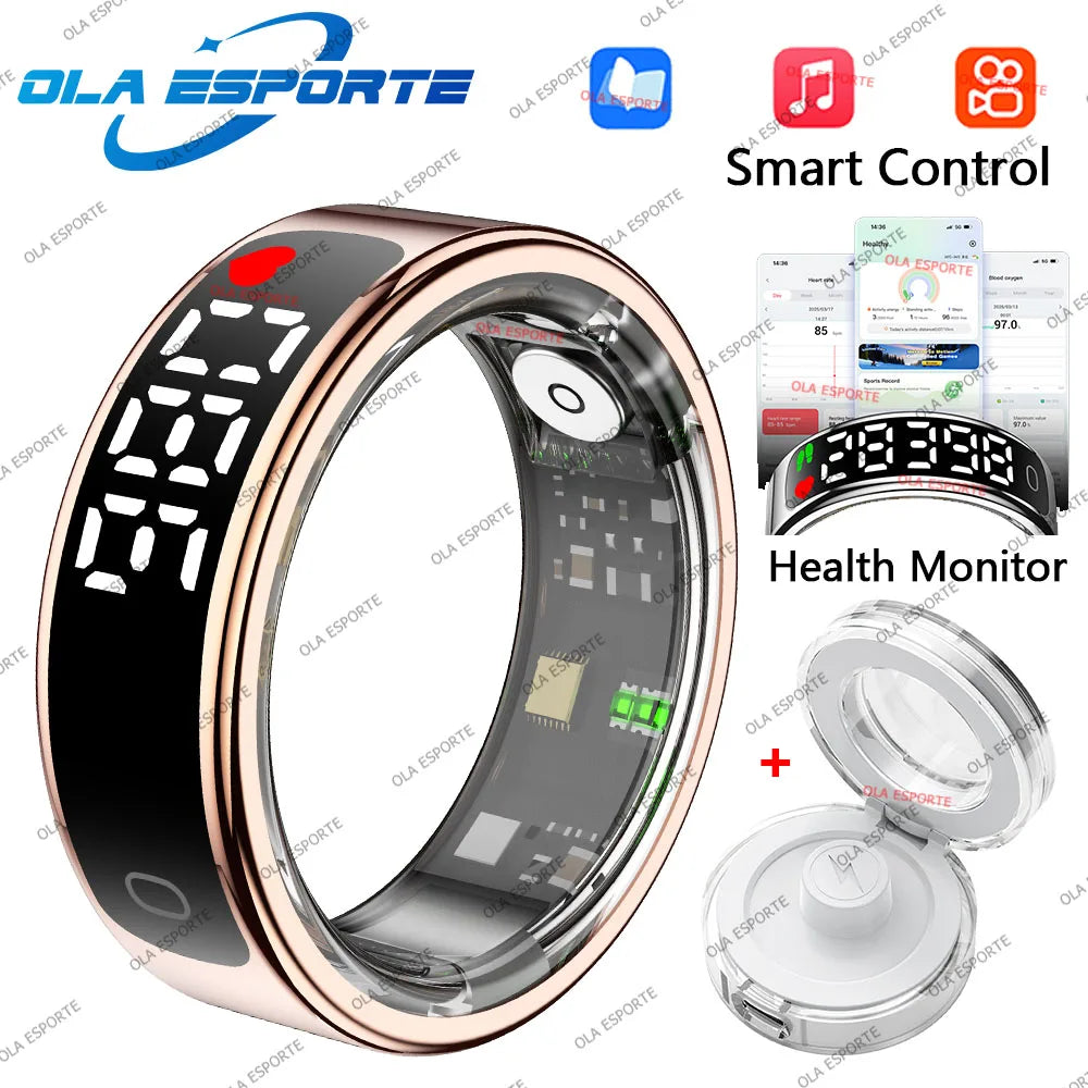2026 Smart Ring - Touch Display Screen with Wireless Charging - zyntrixe
