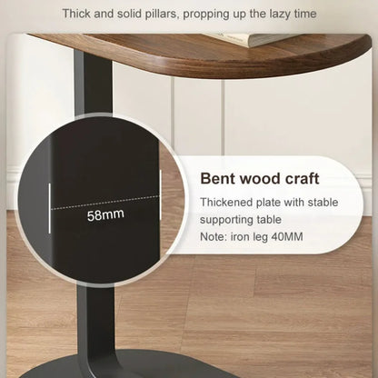 Modern C-Shape Side Table - Movable Sofa Coffee Table - zyntrixe