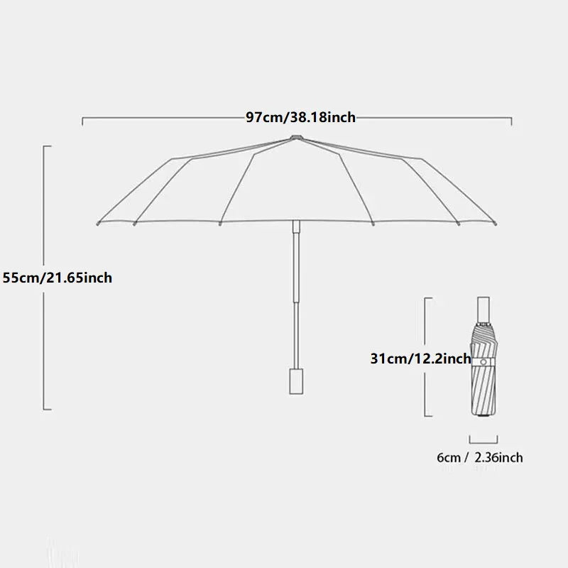 Paraguas Automático Plegable Anti-UV con Protección Solar - zyntrixe