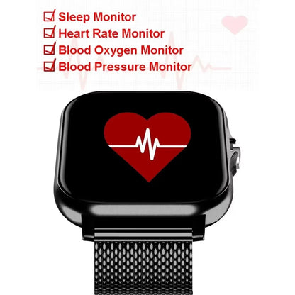 1.83'' Waterproof Smart Watch with Message Answer Call Sleep Monitoring Sports Pedometer Information Alerts For iPhone Android - zyntrixe