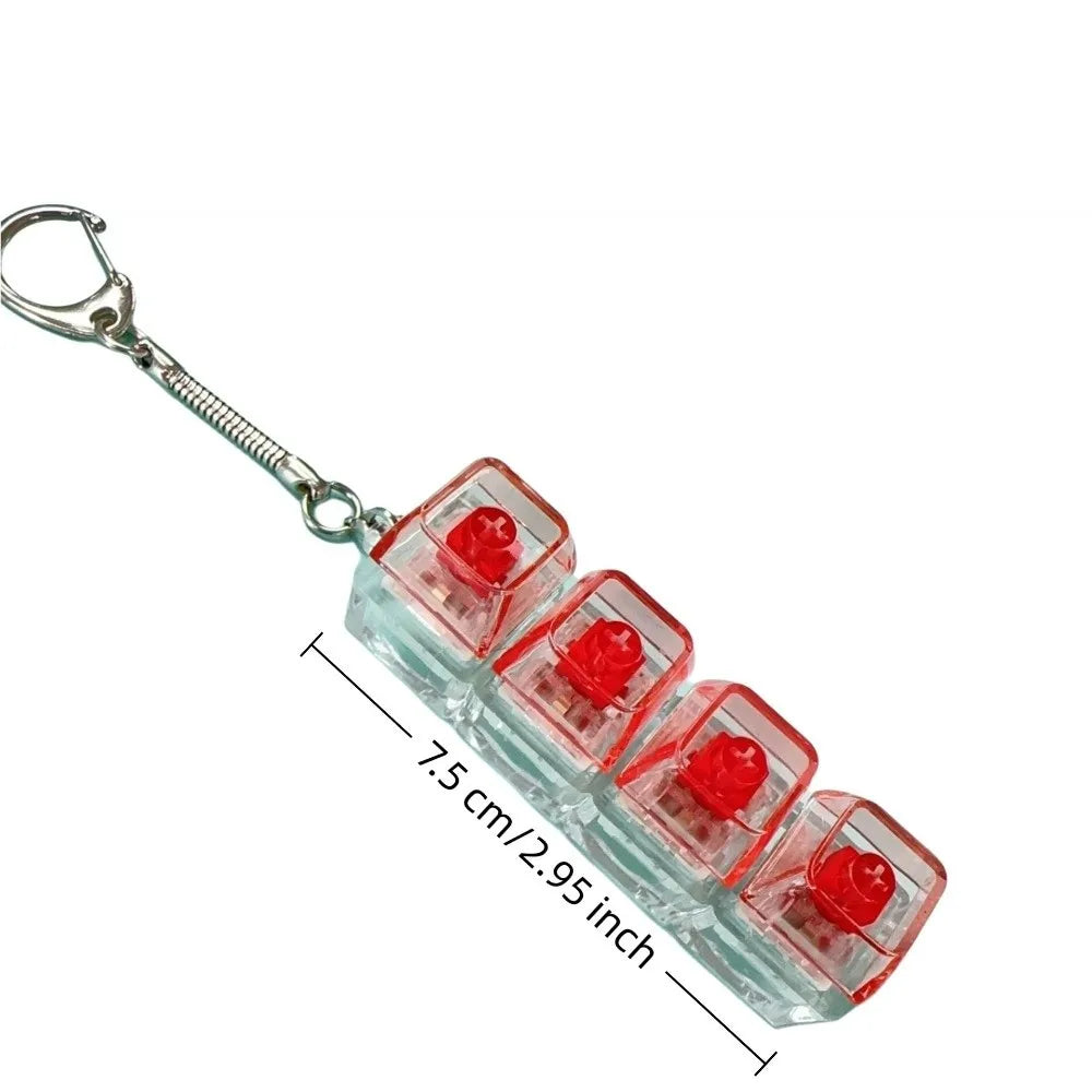 Llavero Fidget con 4 Teclas y Luz - Juguete Antiestres Relajante Adultos