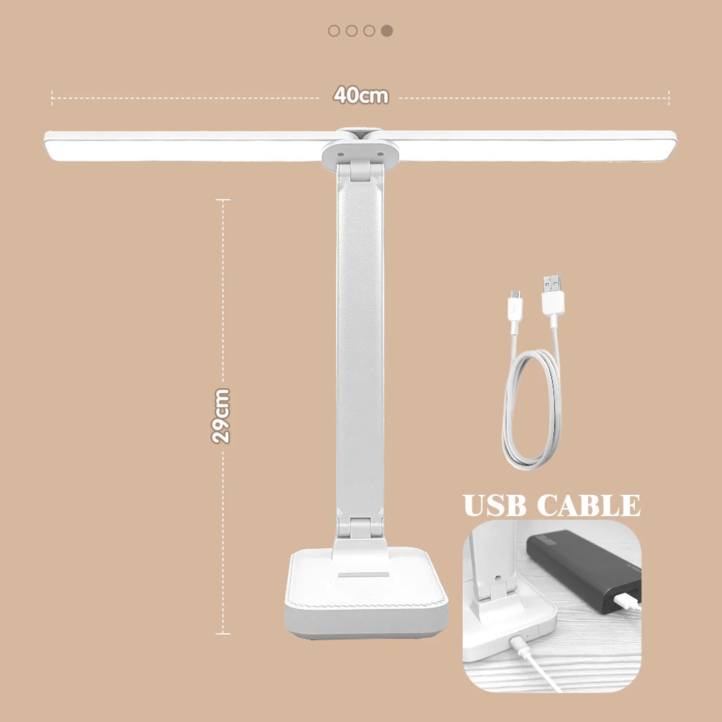 Lámpara Escritorio LED Regulable USB Recargable