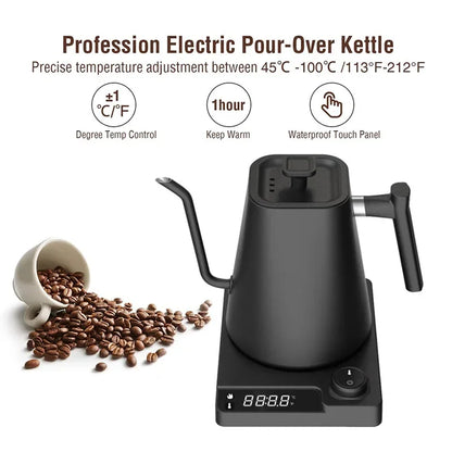 1200W Gooseneck Electric Kettle - Temperature Control Coffee & Tea - zyntrixe