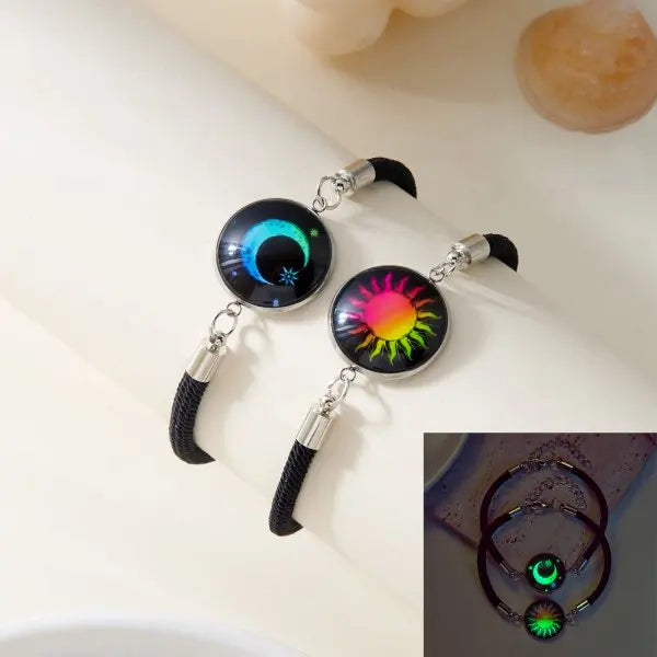 Luminous Sun & Moon Couple Bracelets - Matching His & Hers Jewelry Set - zyntrixe